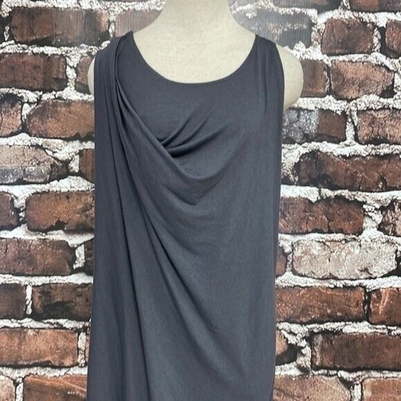 Vince Sleeveless Dress Grey Jersey Knit Modal Draped Size Small - Picture 9 of 15